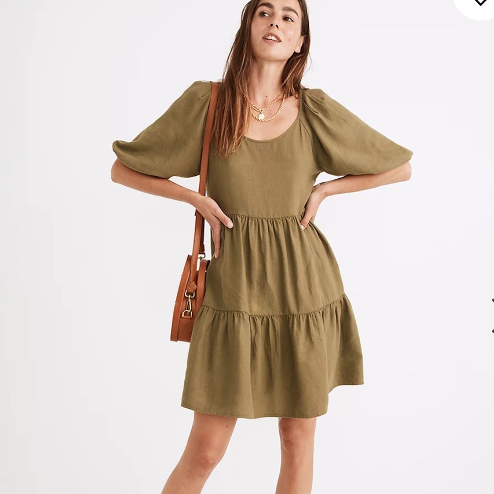 Madewell Olive Green Mini Dress